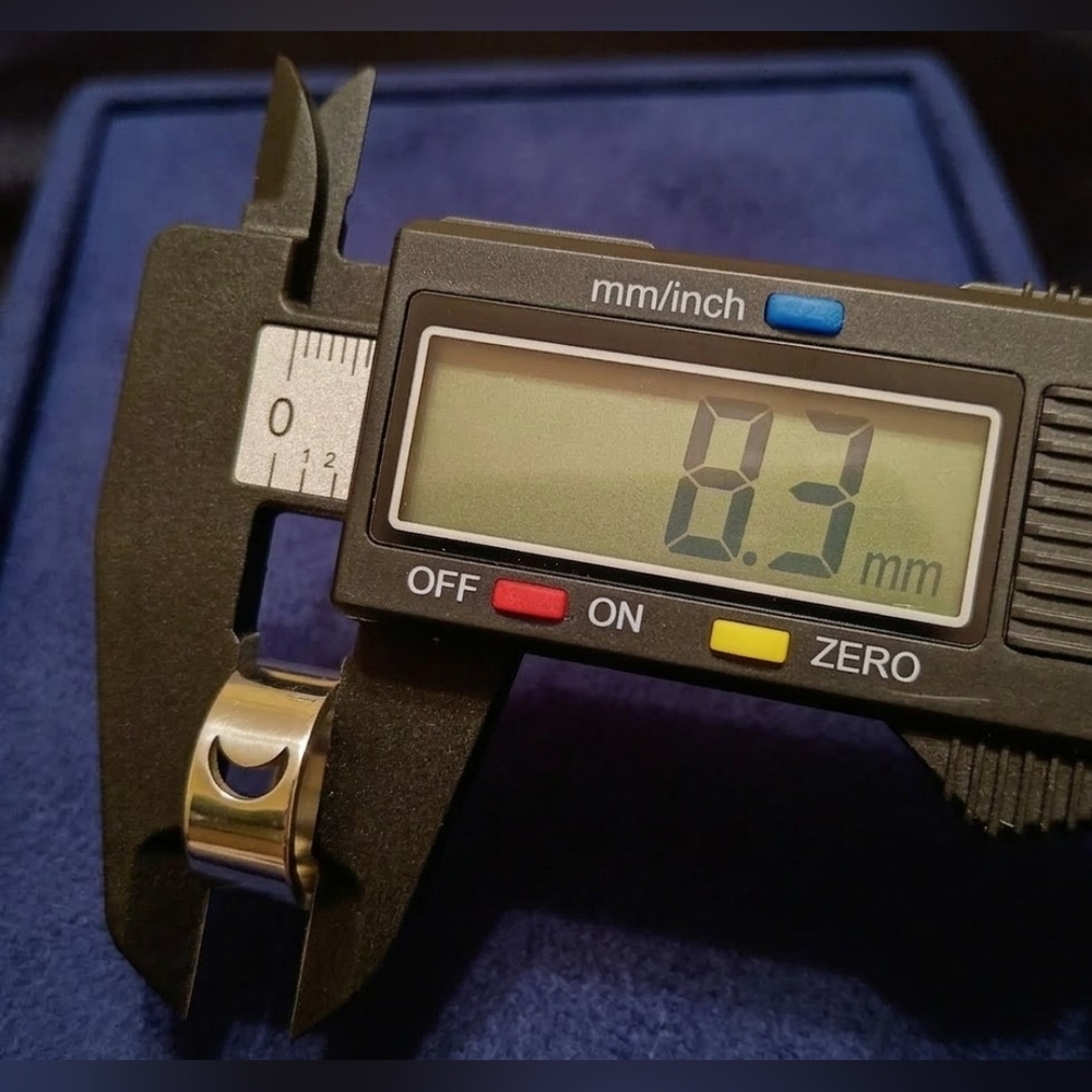 Celestial Crescent Moon Cutout Ring Stainless Ste… - image 5